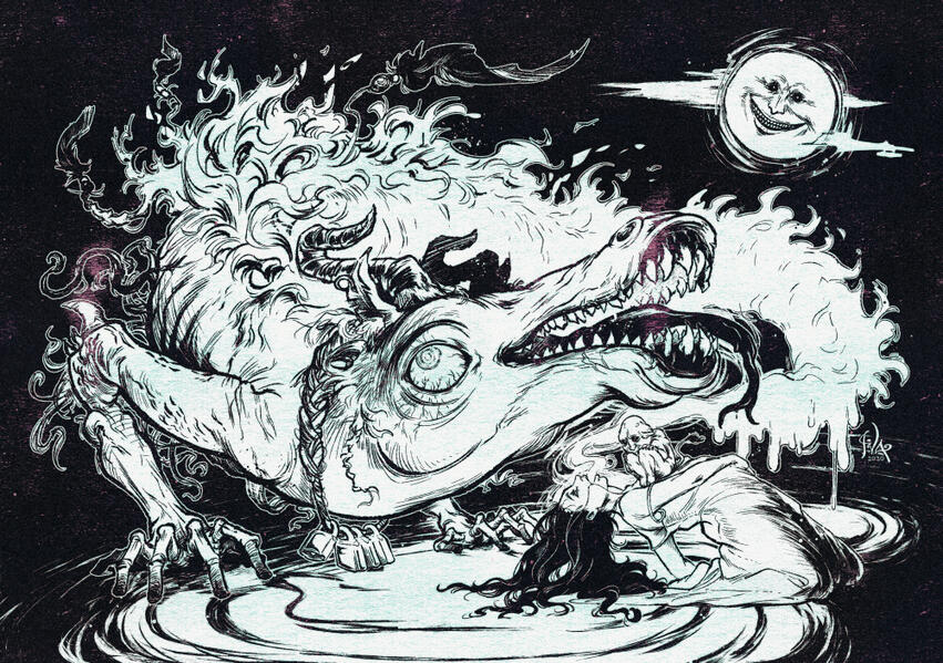 Manga art - lineart w/ texture